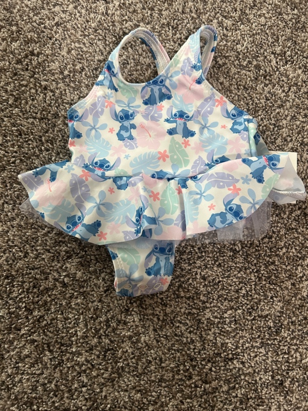 Disney Baby Stitch floral swim one piece
